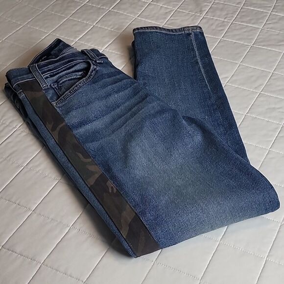 Mcguire ibiza camo stripe damn fine crop jeans size 28 - Picture 9 of 10